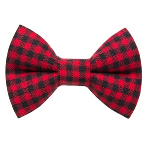 Cat Bow Tie - "The Lumberjack" - Red Buffalo Plaid