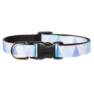 Cat Collar - &quot;The Late Riser&quot; - Purple + Teal Triangles