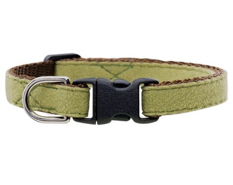 Cat Collar - "The Luxe" - Sage Ultrasuede