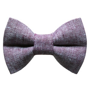 Cat Bow Tie - &quot;The People Pleaser&quot; - Eggplant Purple Chambray Bow Tie for Cat Collar / Fall, Autumn / Cat, Kitten + Small Dog Bowtie