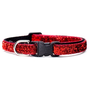 Cat Collar - "The No Place Like Home" - Red Sparkle