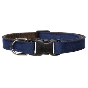 Cat Collar - &quot;The Luxe&quot; - Navy Ultrasuede