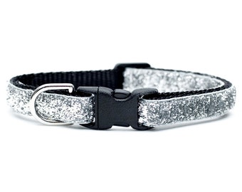 Cat Collar - "The Superstar" - Silver Sparkles