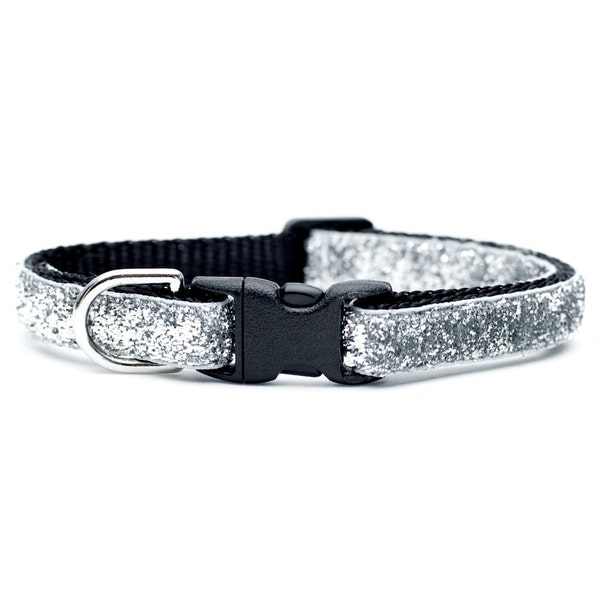 Cat Collar - "The Superstar" - Silver Sparkles