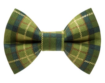 Cat Bow Tie - "The Trendsetter" -  Green Plaid