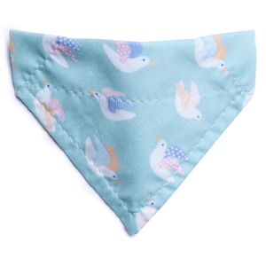 Cat Bandana - &quot;The Winging It&quot; - Seagull Print Bandana for Cat + Small Dog / Mint, Birds, Nautical  / Over-the-Collar Bandana