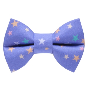 Cat Bow Tie - "The Starstruck" -  Purple Retro Star Bow Tie for Cat Collar / Summer, Retro / Cat, Kitten + Small Dog Bowtie