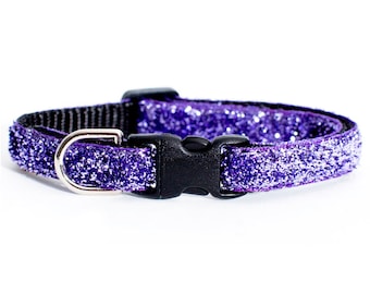 Cat Collar - "The Purrrfectly Purple" - Purple Sparkle