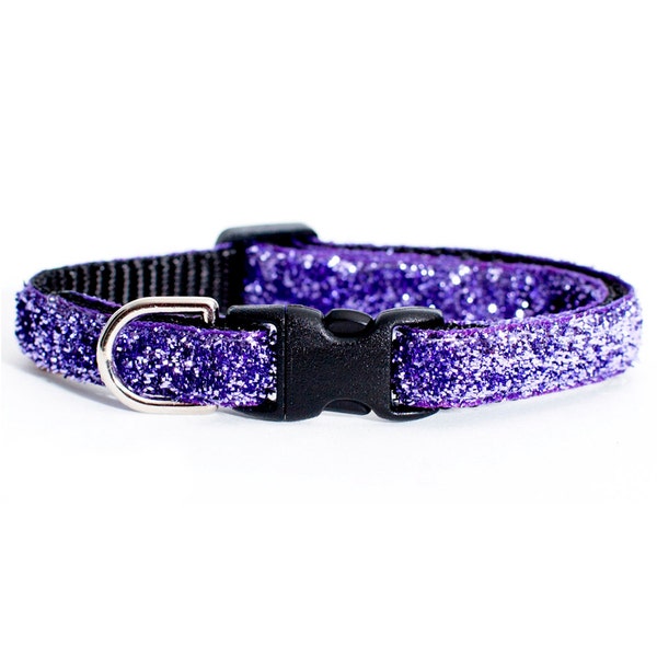 Cat Collar - "The Purrrfectly Purple" - Purple Sparkle