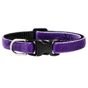 Cat Collar - &quot;The Soulmate&quot; - Purple Velvet