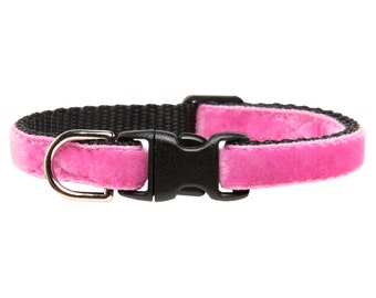 Cat Collar - "The Ringleader" - Cat Collar - Bright Pink Velvet