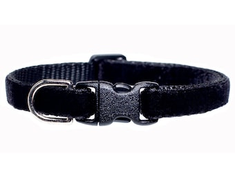 Collare per gatti - &quot;The Little Black Collar&quot; - Velluto nero