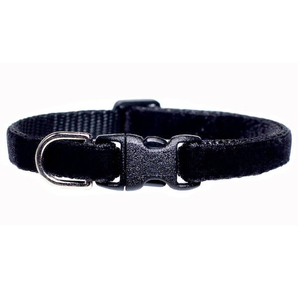 Cat Collar - "The Little Black Collar" - Black Velvet