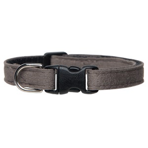 Cat Collar - &quot;The Luxe&quot; - Gray Ultrasuede