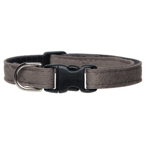 Cat Collar - "The Luxe" - Gray Ultrasuede