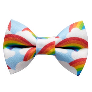 Cat Bow Tie - &quot;The Bright Side&quot; - Rainbow Print