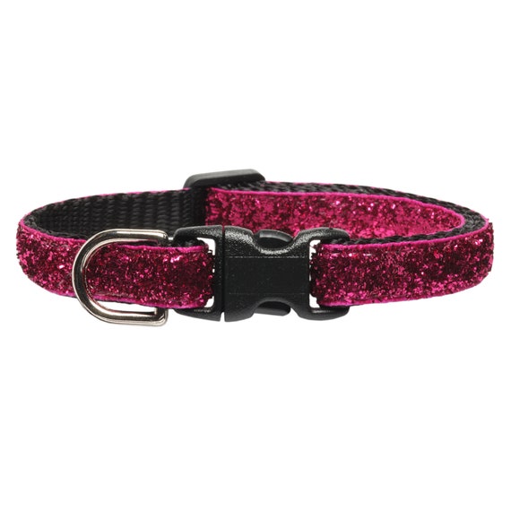 Cat Collar The Beauty Queen Breakaway Dark Pink Sparkle No Shed Glitter Cat Kitten