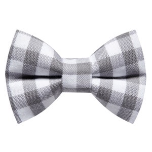 Cat Bow Tie - "The Checkered Past" - Gray Gingham