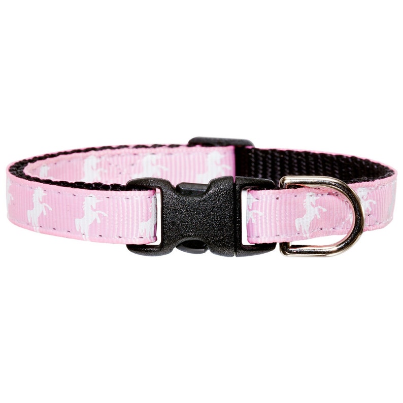 Cat Collar The Dreamer 2.0 Pink with Unicorns image 1