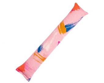 Organic Catnip Cat Toy  - "The Big Kicker" - Pink with Paint Strokes Print