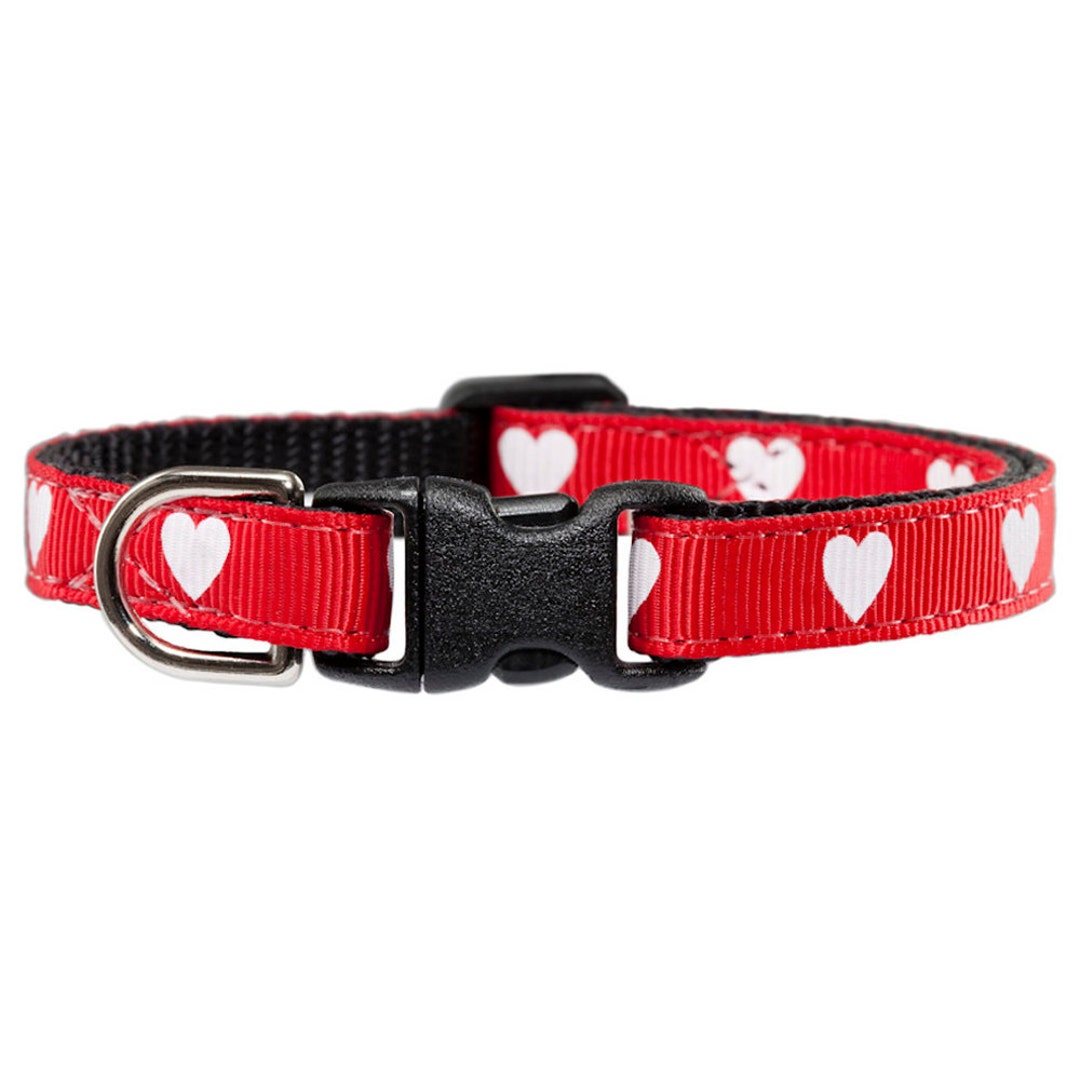 Cat Collar the True Love Cat Collar Red With White Etsy