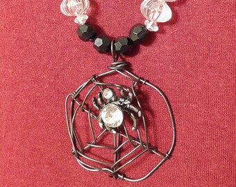 Necklace with Pendant Silver Necklace Necklace for Men SILVER TONE Spider Web Necklace Necklaces for Women Coin Necklace