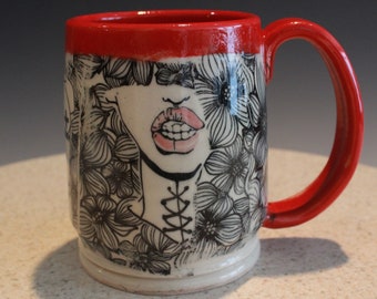 Handmade Ceramic Mug 21 Ounce BDSM NSFW Cup