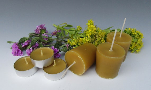 HANDMADE PURE BEESWAX TEA LIGHTS