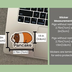 Custom Guinea Pig Sticker: Personalized Pet Portrait (Made with 100% Recycled Sticker Paper) image 3