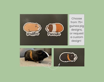 Custom Guinea Pig Magnet: Personalized Pet Portrait Refrigerator Decal