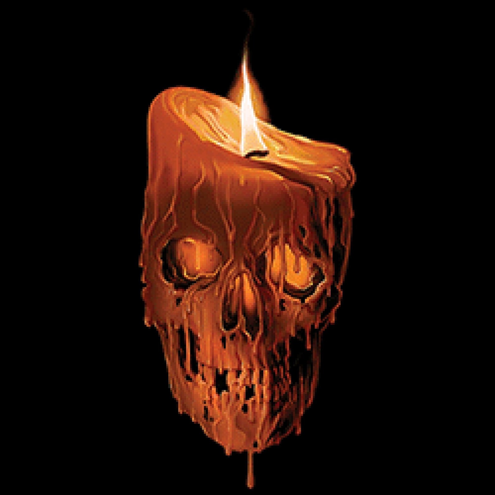 Adult Unisex Melting Skull Candle Short or Long Sleeve T Shirt Etsy