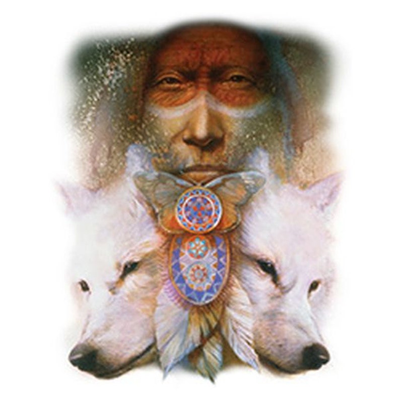 Snow Wolf Wolves Native American Indian Wild Hoodie S M L XL