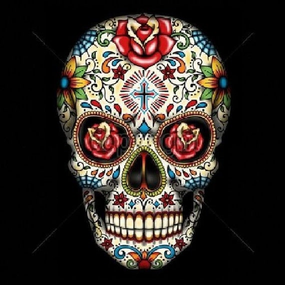 Dia De Los Muertos Mexico Day Of Dead Cross Skull Diamonds Sugar Men/'s T-Shirt