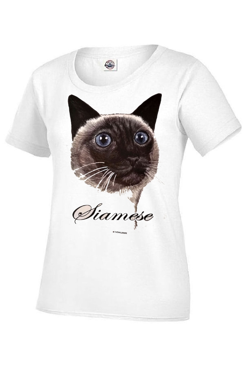 Womens Siamese Cat Short Sleeve T Shirt 11838 Etsy