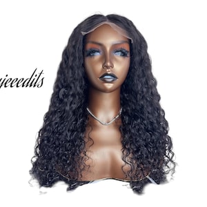 Virgin Human Hair 18” Natural Wave Wig – HD 5x5 Lace Closure, Glueless, Pre-Plucked