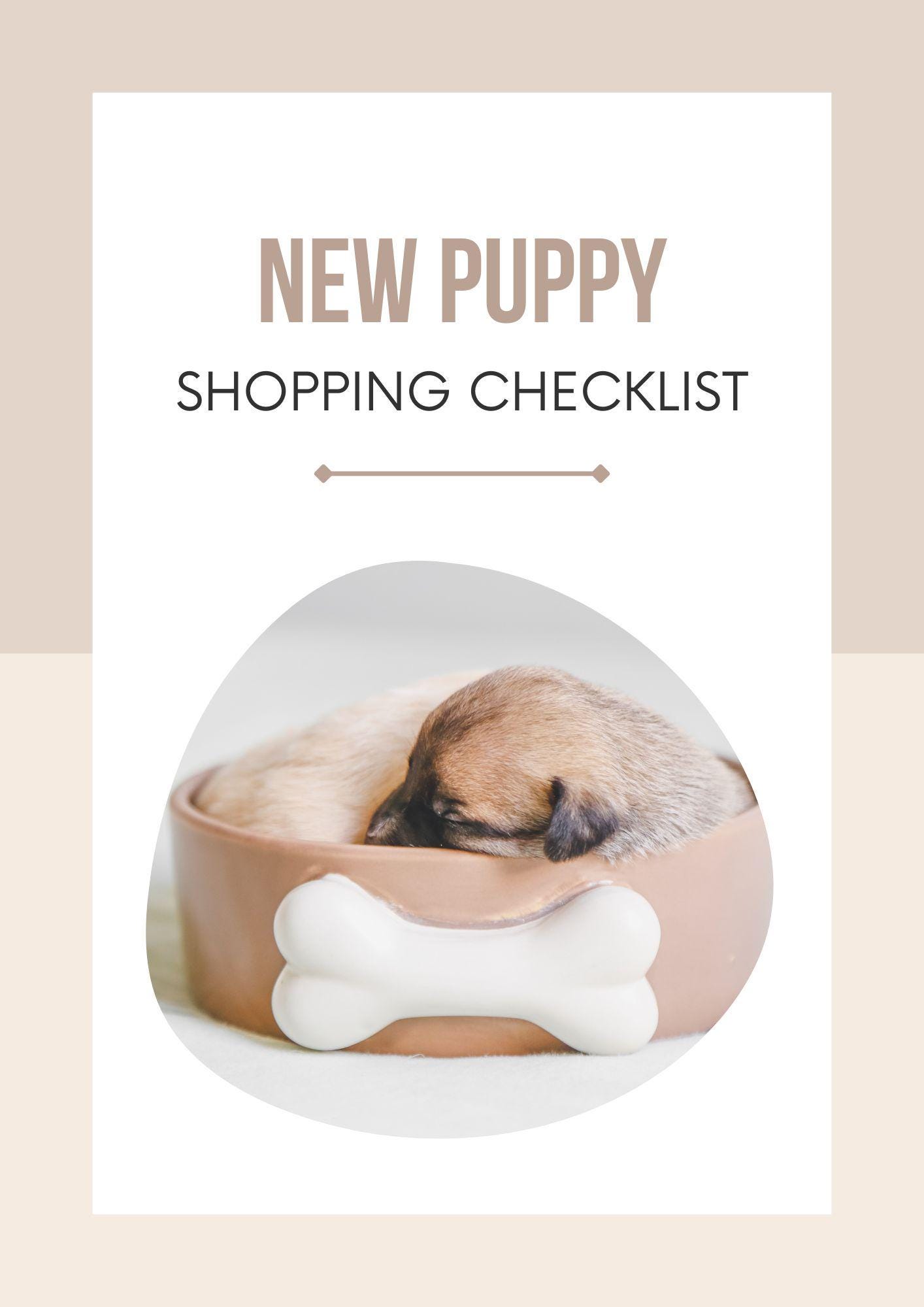 Printable New Puppy Shopping Checklist – Essential Pet Supplies List ...