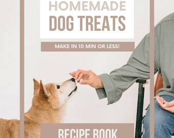 Hemgjorda hundgodis - Receptbok utskrivbar - Husdjursrecept - Hälsosamma hundgodis - Gåva för husdjursälskare - Digital nedladdning