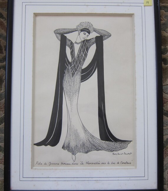 Laurent Sketches Yves Saint Laurent Kunstwerke Vintage Yves Saint