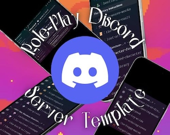Discord Server Template | Pre-Built Roleplay Based | 40+ Channels | Fully Configured Roles and Permissions