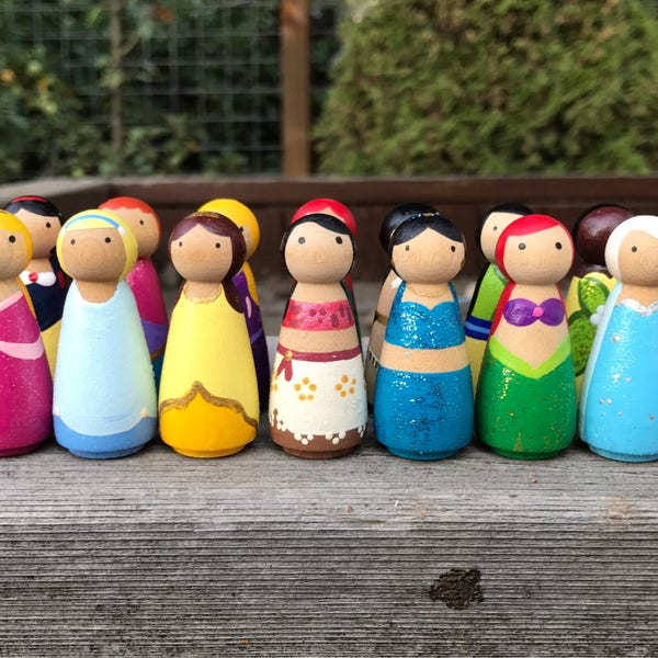 Princess Peg Doll Toy Set