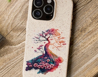 Eco-Friendly Phone Case: Tree of Life Design, Biodegradable Cover