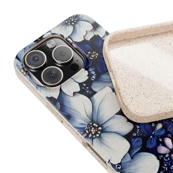 Blue Floral Eco-friendly Phone Case: Biodegradable Plant Based Cover - Etsy Israel Blue Floral Eco-friendly Phone Case: Biodegradable Plant Based Cover - Etsy Israel