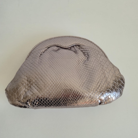 Vintage Silvano Biagini Silver Python Leather Sho… - image 14