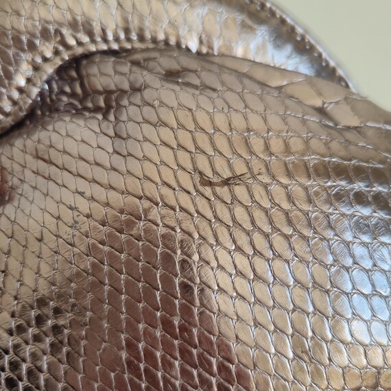 Vintage Silvano Biagini Silver Python Leather Sho… - image 15