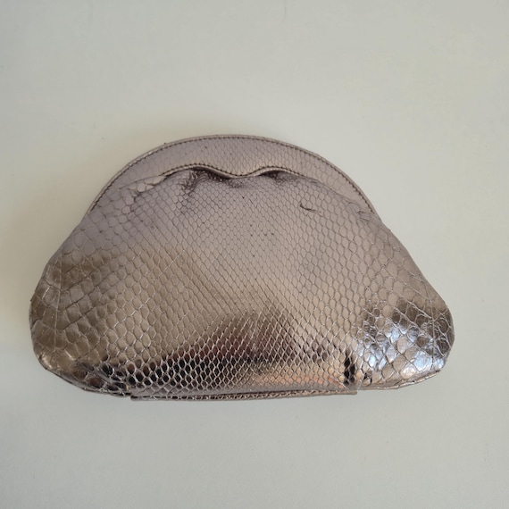 Vintage Silvano Biagini Silver Python Leather Sho… - image 12