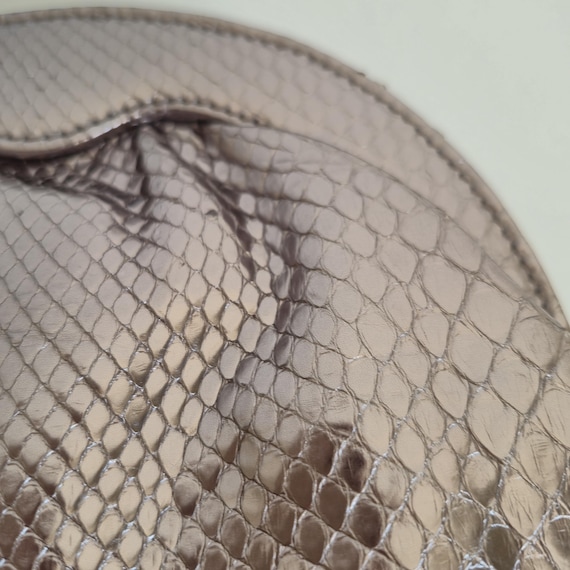 Vintage Silvano Biagini Silver Python Leather Sho… - image 6