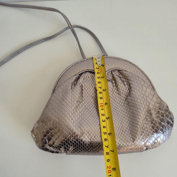 Vintage Silvano Biagini Silver Python Leather Sho… - image 17