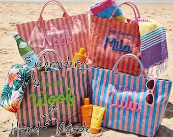 Bolso de gelatina personalizado para damas de honor, bolso de playa impermeable personalizado, recuerdo para despedida de soltera, regalo con nombre en cuerda 3D, bolso para vacaciones de verano