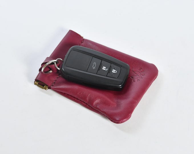 Car Key Case|genuine Leather Car Keys Wallet -men Key Case With Zipper ...