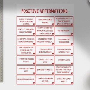 365+ Self Love Notes/ Positieve bevestiging/ Afdrukbare notities voor Postive Thinking Jar/ Self Love Jar/ Cadeau-idee
